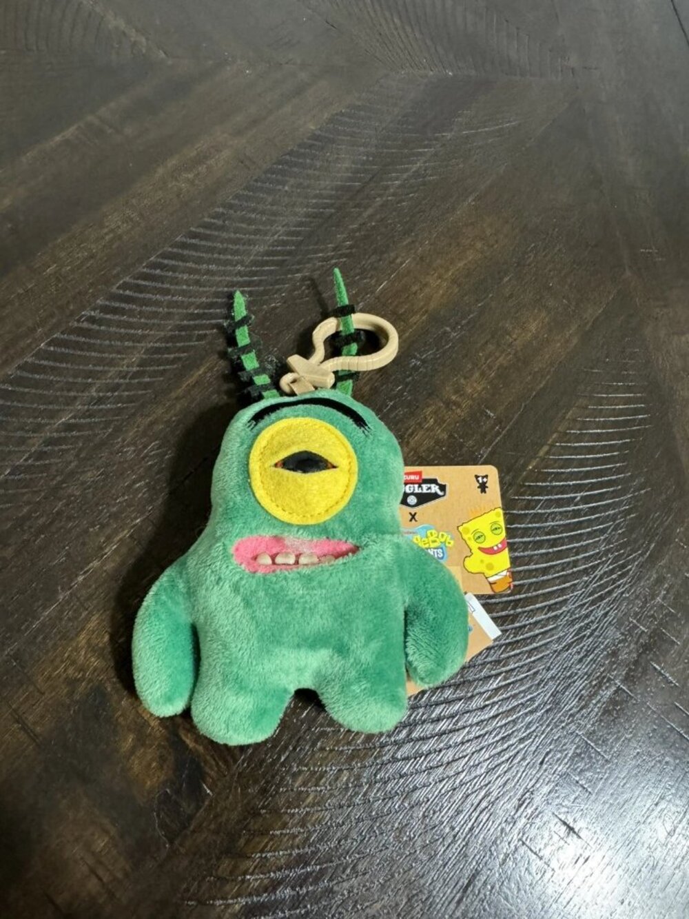 SpongeBob SquarePants x ZURU fuggler Keychain Plush PLANKTON *NEW RARE!